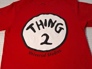 Doctor Seuss Thing 2 Universal Studios Souvenir Red Cotton T-shirt Size S - Picture 1 of 8