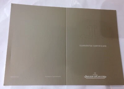 Jaeger JLC  Blank Warranty G Cards ( Authentic Item ) - Image 1 of 2