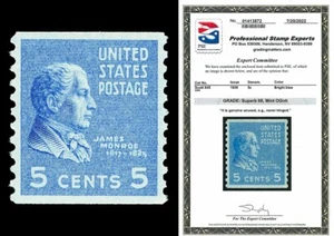 Scott 845 1939 5c Presidential Coil Mint Graded Superb 98 NH with PSE CERT - Picture 1 of 1