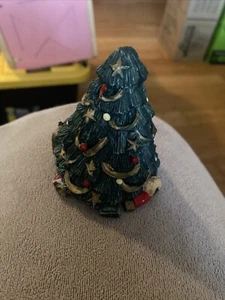 VTG Windsor Collection Christmas Tree Collectible 3” Hinged 3d Box Santa Inside - Picture 1 of 5