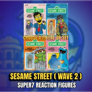 UNPUNCHED Sesame Street Wave 2 Super7 ReAction Figure ( IN HAND USA ) - Picture 1 of 16