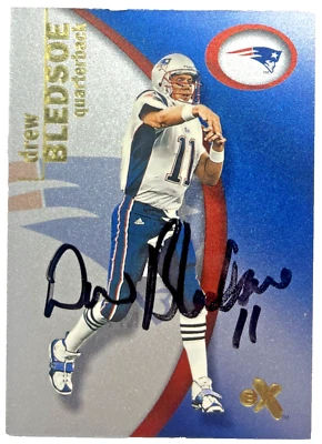 2001 Fleer E-X Drew Bledsoe #56 Auto Signed in Person w/COA - Image 1 of 3