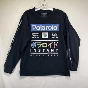 Camiseta Polaroid Manga Larga Gráfica Adulto Talla Pequeña Negra - Imagen 1 de 17