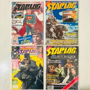 Lot Of 4 Starlog Magazine #57 67 69 143 Star Wars Superman Indiana Jones E.T. ST - Picture 1 of 17