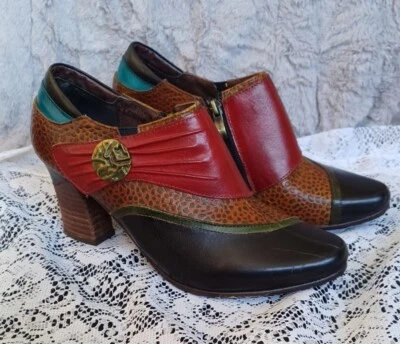 SPRING STEP L'ARTISTE FIA-BM 39 (8.5) BOOTIE GENUINE LEATHER BLACK MULTI - Image 1 of 4