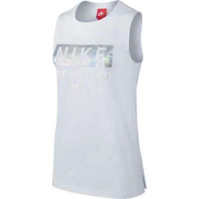 Nike Women NSW Tank Top Hologram White Shirt Large LRG New with tag $35 RARE - Image 1 of 2