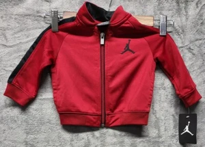 Jordan Jacket Boys Size 3-6M Full Zip Warm Up Gym Red Track Jacket Jumpman23 NWT - Picture 1 of 12