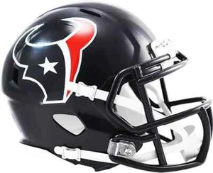 CASCO DE FÚTBOL AMERICANO HOUSTON TEXANS MINI SPEED DE RIDDELL (NO PARA USAR) - Imagen 1 de 4