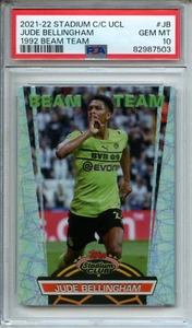 2021-22 Topps Stadium Club UEFA Jude Bellingham 1992 Beam Team #BT-JB PSA 10 - Picture 1 of 2