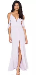 NWT Jarlo Dress Cara SZ XS US 8 UK Color Violet Poly Full Length - Picture 1 of 4