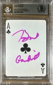 Tony Daniels autographed inscribed playing card BAS Encapsulated Gambit - Picture 1 of 3