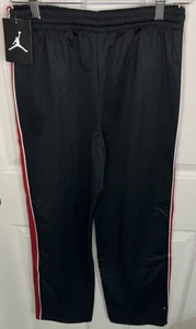 JORDAN PANTS XL X LARGE BLACK RED YOUTH WARM UP PANTS - Picture 1 of 6