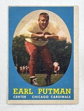 Earl Putman 1958 Topps RC #88 Sports NFL Chicago Cardinals Vintage Trading Card