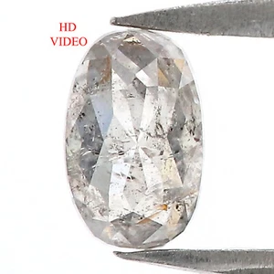 0.63 CT Natural Loose Oval Shape Diamond 6.25 MM Salt And Pepper Diamond QL8937 - Picture 1 of 8