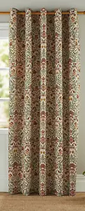 Dunelm Ruskin Natural Lined Eyelet Curtains. W90 ins x D90 ins. Used. - Picture 1 of 11