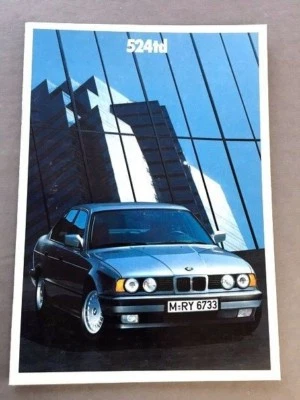 1988 BMW 524td 36-page German Original Car Sales Brochure Catalog Prospekt Foto 1 de 4