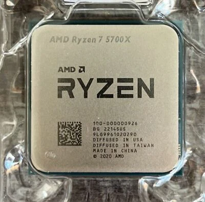 AMD Ryzen 7 5700X AM4 CPU Processor 65W 3.4 GHz up to 4.6GHz 8-Cores R7 5700X - Image 1 of 2