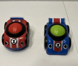 Fisher Price Little Lil Zoomers Roller Ball Race Cars Red And Blue Stripes - Bild 1 von 15