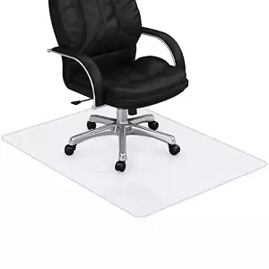 Home Office Chair Mats Large Rectangle PVC Transparent Floor Mat Carpet Chair... - Picture 1 of 8
