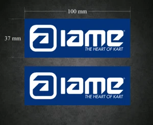 IAME Stickers - Decals 2 x 100mm x 37mm Printed & Laminated - Karting - Go-Kart - Picture 1 of 1