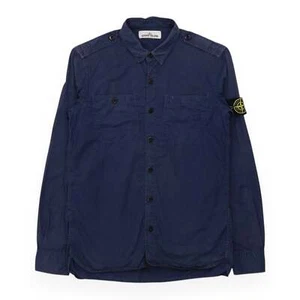 Sobrecamisa Stone Island Abotonada Talla Pequeña Azul Marino - Imagen 1 de 4