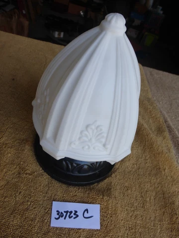 Vintage Antique Flush Mount Victorian Milk Glass Shade Light Fixture 30723 C Cover