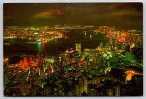 Postcard Hong Kong Big Night Glimmers Like Stars China - Picture 1 of 2