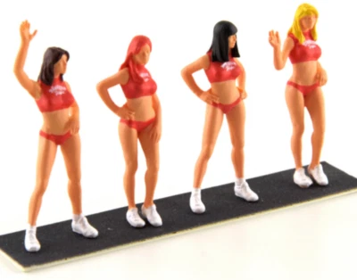Boneco Le Mans Miniatures Hawaiian Tropic Girls resina 1/43 conjunto de 4 COFLM143003M - Imagem 1 de 3