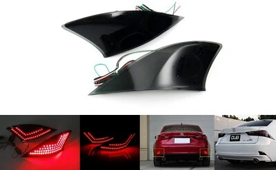2x Luces de freno traseras reflectoras de parachoques LED lentes ahumadas para Lexus IS250 IS350 IS-F Foto 1 de 4