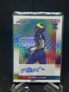 2024 Leaf Vivid Blake Corum White Mojo Auto #2/6 Jrsy # Michigan #BA-BC2 - Bild 1 von 3