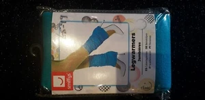 Girls Ladies Blue Leg Warmers Dance Party Fancy Dress 80s Rave Clubbing Ballet  - Picture 1 of 1