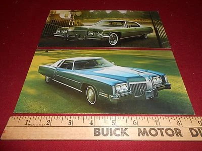 1972 CADILLAC MASTERS GOLF TOURNAMENT 2 POSTCARD BROCHURE SET 4.5 x 9 OVERSIZE