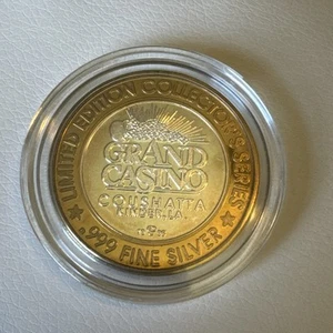 Grand CASINO EDITION 10 CASINO GAMING TOKEN .999 FINE SILVER (#26) Turkey Rare - Picture 1 of 2