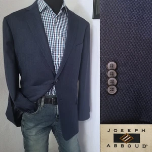 Joseph Abboud Herren Unstrukturierter Blazer 46R Blau Basket Weave Sport Mantel Jacke - Bild 1 von 21