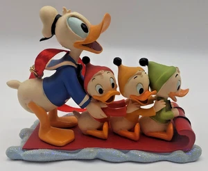Disney Store Donald Duck Huey Dewey Louie Sledding Sketchbook Ornament 2013 - Picture 1 of 5