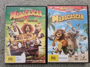 Madagascar & Madagascar Escape 2 Africa (DVD's) DreamWorks Animated Films - Picture 1 of 4