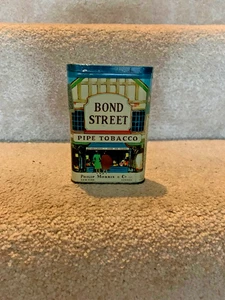 Bond Street Pipe Tobacco EMPTY Vintage Tin - Philip Morris 1930s pocket tin Look - Picture 1 of 5