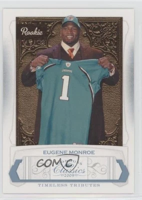 2009 Donruss Classics Timeless Tributes Platinum /25 Eugene Monroe Rookie RC - Image 1 of 2