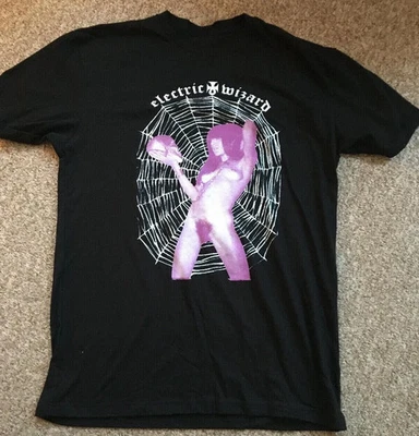 Camiseta negra de algodón reimpresión marca Electric Wizard para hombre S-5XL Foto 1 de 4