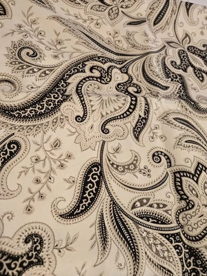 Waverly Rustic Retreat Black 54" X 2 Yards Paisley - Image 1 of 4