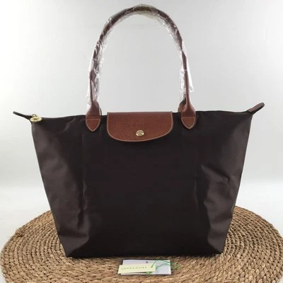Longchamp Pliage Tote Bag Ebony Brown Large Nylon New From Japan