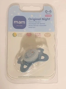MAM Original Night Glow in the Dark Pacifiers 0-6 Months Blue Bird Bunny - Picture 1 of 3