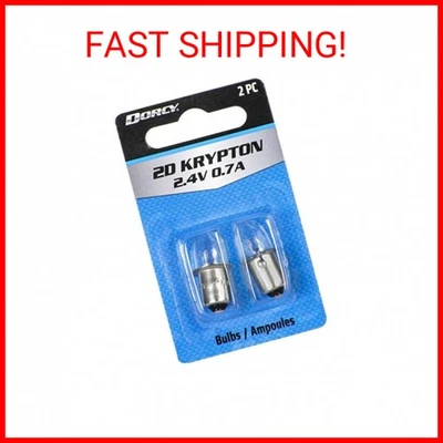 Dorcy 2D-2.4-Voltios, 0.7A Bayoneta Base Krypton Bombilla de Repuesto, Paquete de 2 (41-1660) Foto 1 de 2