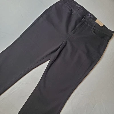 Pantalones de mezclilla elásticos negros de pierna recta Marilyn negros NYDJ para mujer talla 16 nuevos con etiquetas Foto 1 de 4