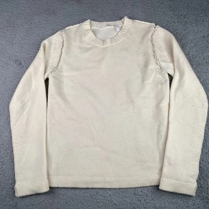 Suéter Helmut Lang Mujer Pequeño Beige Lana Cachemira Tejido Pullover - Imagen 1 de 11