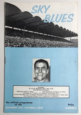 Coventry City v Southampton 1965 Programme | Highfield Road Sky Blues Era - Image 1 of 3