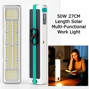 50W Solar LED Work Light Rechargeable USB-C Portable Camping Emergency Lamp - Picture 1 of 11