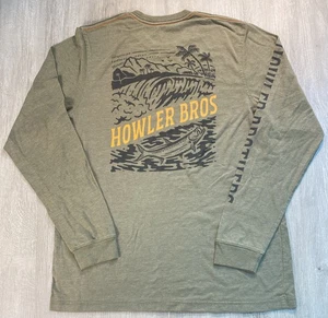 Howler Brothers Shirt Herren Large Grün Rundhals Pullover Langarm - Bild 1 von 9