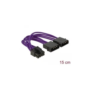 83703 - Stromkabel 8 Pin EPS > 2 x 4 Pin Textilummantelung violett - Bild 1 von 1