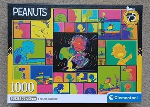 Clementoni Peanuts Snoopy 75 Years Collage 1000 Piece Jigsaw Puzzle Imported - Picture 1 of 8